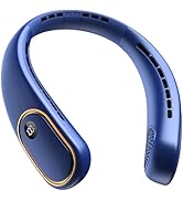SHEWIND Portable Neck Fan - Hands Free Personal Fan, Rechargeable Bladeless Fan with 5000mAh-Batt...