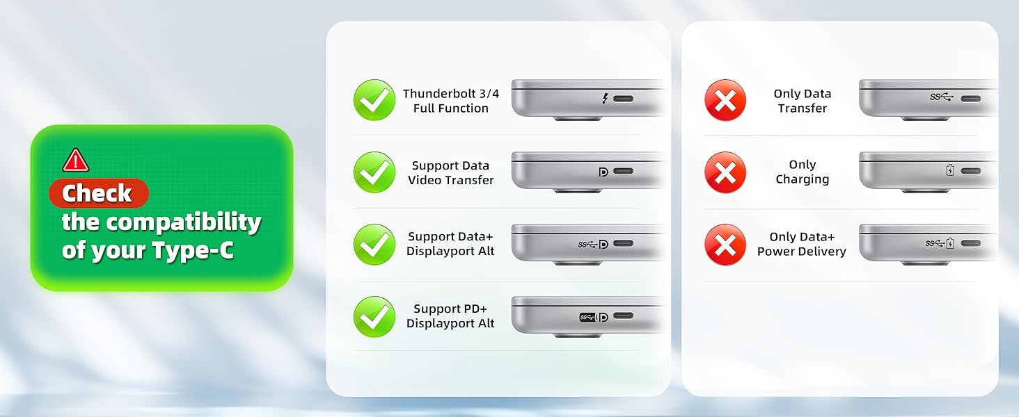 8k USB C to display port converter adapter 4k 120hz with charging and usb 2.0 port for Surface book