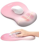 TECKNET Ergonomic Mouse Pad with Wrist Rest, Memory Foam Mousepad with Wrist Support, Smooth Surf...