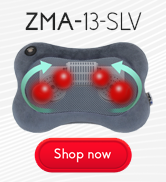 Zyllion ZMA-13-SLV Shiatsu Back and Neck Massager Pillow (Slate Velvet)
