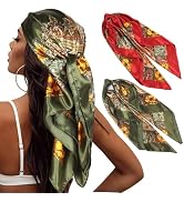 MaopaoBeauty 2PCS Head Scarf for Women's Hair 35" Square Head Scarf