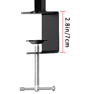 LED folding rotary table lamp Metal mounting clip