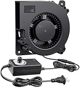 Wderair 120mm x 32mm Big Airflow Radial Centrifugal Blower Fan 12V with AC 110v 220v Variable Spe...