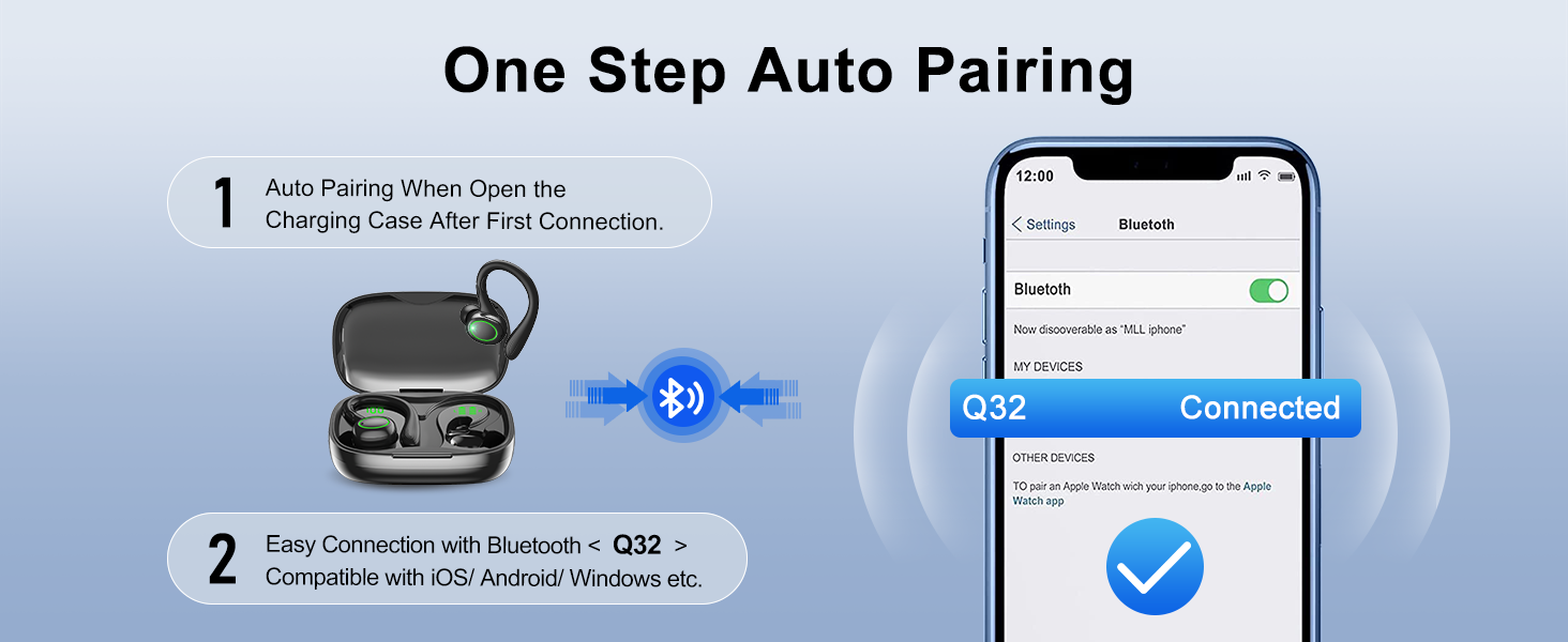 Bluetooth Earbuds for Workout Sports