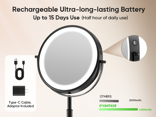 cordless makeup mirror with lights lighted magnifying makeup mirror