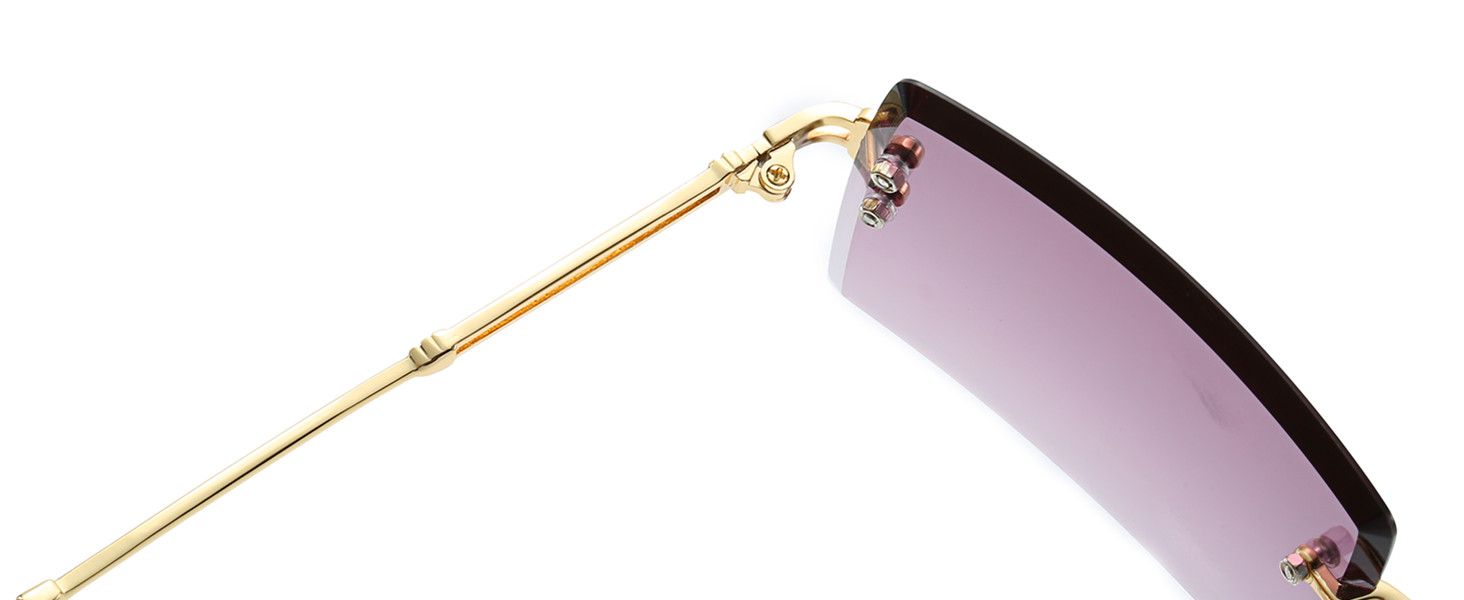 Retro Rimless Rectangle Sunglasses