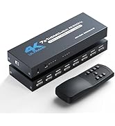 HDMI Switch 7 in 1 Out, 4K60Hz HDMI Switcher with Remote, HDMI Selector Box Support UltraHD Dolby...