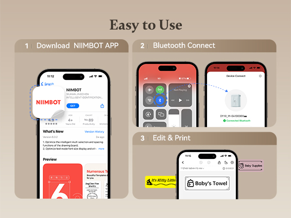 Wireless Mini Label Maker D110 Upgraded Version