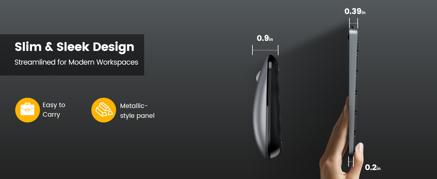 slim sleek design easy to carry