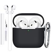 Charlam Compatible with AirPods 4, Soft Silicone Shockproof Case for Apple AirPods 4th Gen, Drop ...