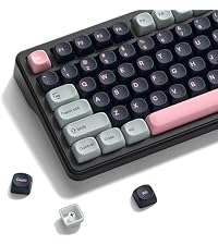 Rainbow Clear Keycaps, 125 Keys MOA Profile Transparent Keyboard keycaps, Shine Through Jelly Key ca...