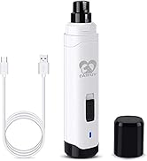 Casfuy Dog Nail Grinder Upgraded - Professional 2-Speed Electric Rechargeable Pet Nail Trimmer Pa...
