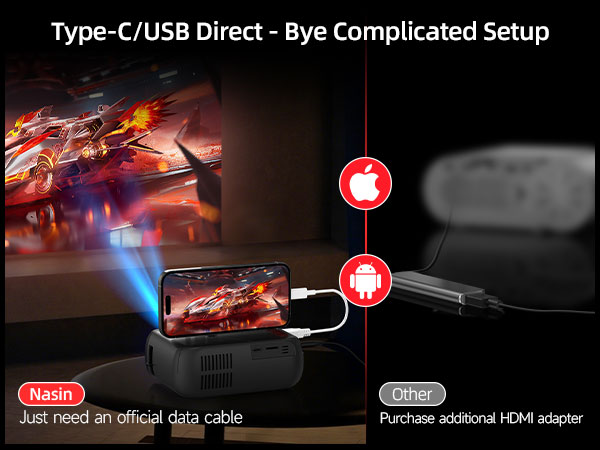 Nasin projector portable projector with speaker pocket projector projector for kids cheap projector