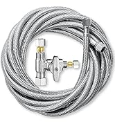 Refrigerator Ice Maker Water Line Kit - 20' Braided Stainless Steel Fridge Water Line with 1/4" C...