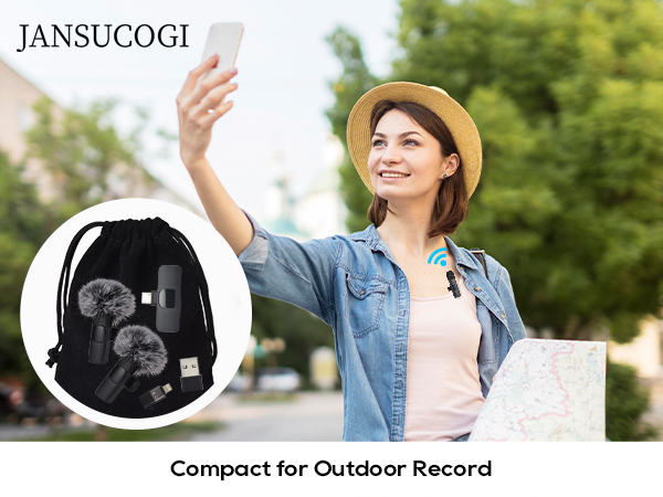 Compact for Outdoor Record iphone microphone for video recording