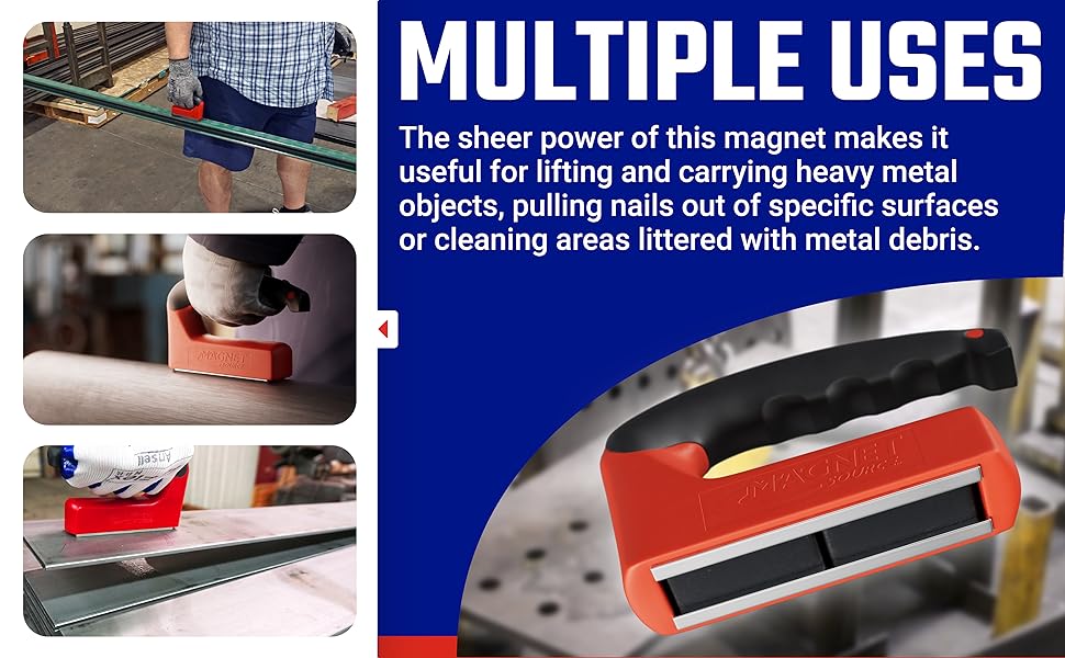 Red Magnet with Ergonomic Handle