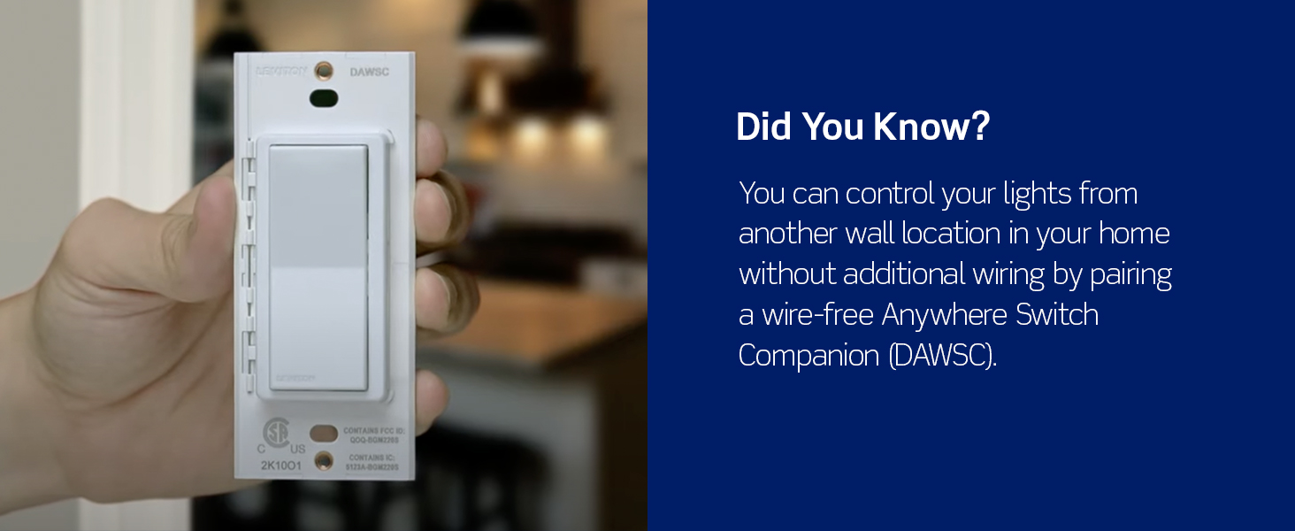 Add an extra light switch anywhere with a Leviton Anywhere Companion