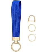 Fishent Stretchy Keychain, Woven Keychain Wristlet for Keys