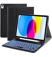 VOWUBO Keyboard Case for iPad 10.9 inch 10th Generation 2022, Built-in Pencil Holder, iPad A16 11...