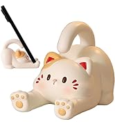 Meroqeel Stretching Cat/Cell Phone Stand - Relaxing Cartoon Cat Statue, Cute Desktop Holder Decor...
