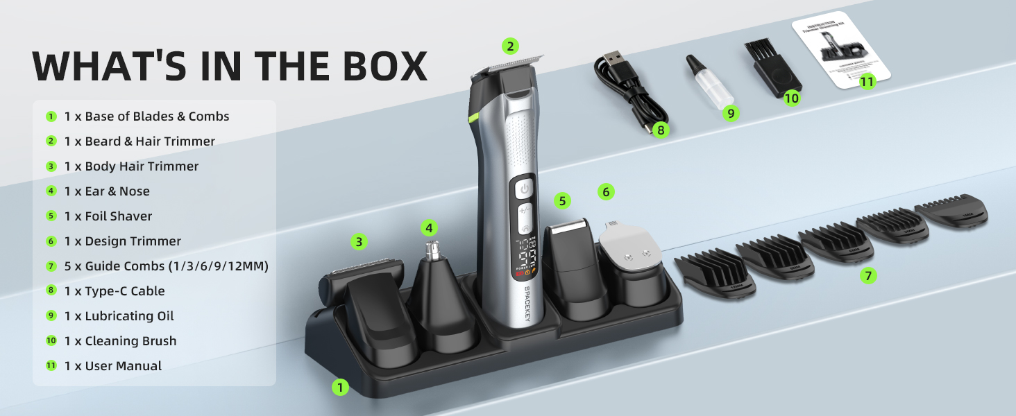 beard trimmer for men mens grooming kits hair clippers manscape body hair trimmer for men