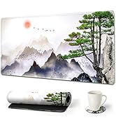 Large Gaming Mouse Pad, AIMSA Extended Mouse Pad with Stitched Edge, XL Keyboard Mouse Mat Non-Sl...