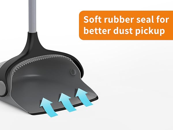 MR.SIGA Broom and Dustpan Set with Adjustable Long Handle