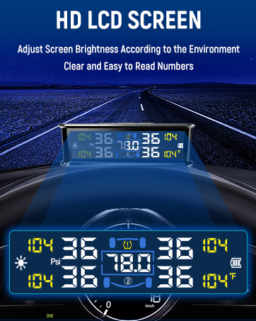 Tire Pressure Monitoring System - TPMS with Solar &amp; USB Charger