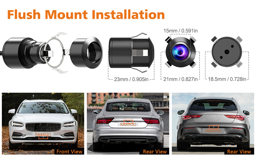 flush mounting backup camera