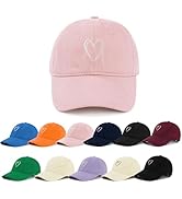 Zando Trendy Valentines Heart Baseball Caps for Women Men Girls Dad Adjustable Cute Cotton Ball C...
