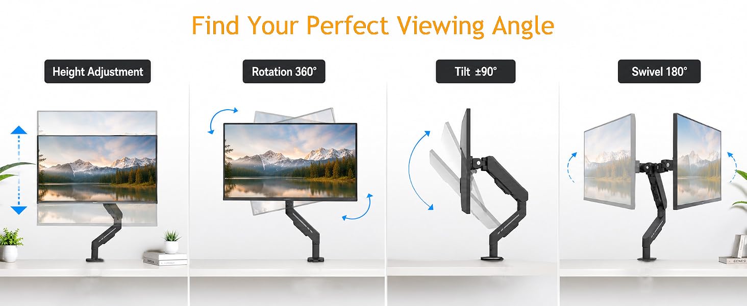 single monitor desk mount
