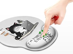 Ergonomic Mouse Pad with Gel Wrist Rest