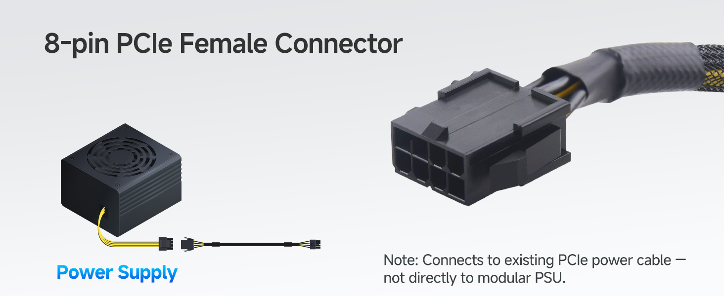 8 Pin PCIe Extension Cable