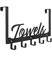 Azmoncy Over The Door Hooks, Towel Rack for Bathroom Towel Holder for Hanging Heavy Duty, Wall Mo...