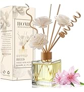 Lily Reed Diffuser Set - 6.7 fl oz (200 ml) Glass Bottle with 4 Natural Rattan Sticks &amp; 3 Dried F...