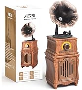 Retro Bluetooth Speaker With FM Radio, Bass, 5.3 Wireless Connect for Home Office Room Vintage De...