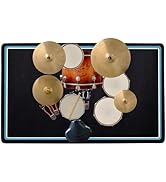 Drum Rug, 4 Ft x 5 Ft Drum Mat Drum Carpet Music Rug with Non-Slip Bottom, Soundproof Electrical ...