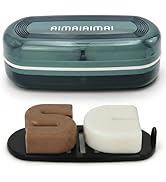 AIMAIAIMAI Shampoo Bar Holder Travel Case for Two Bars – Compatible with Kitsch Solid Shampoo &amp; C...
