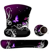 ToLuLu Keyboard Wrist Rest Pad Ergonomic Mouse Pad Set, Mouse Pad for Computer Laptop, Non Slip M...