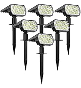 WELALO Solar Spot Lights Outdoor, [6 Pack/52 LED/3 Modes] 2-in-1 Solar Landscape Spotlights, Sola...
