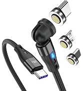 Reflex Power 1M, PD 100W, Magnetic Charging Cable T7Pin 540 Degree 3-in-1 USB Magnetic Fast Charg...