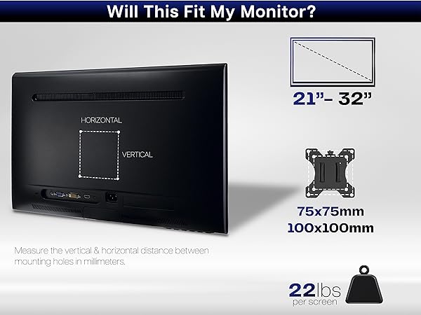 dual monitor mount telescoping arms flush wall desk stand vesa 75 100 clamp grommet