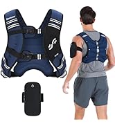 Weighted Vest for Men and Women: Sportneer 8lbs/12lbs/15lbs/20lbs/25lbs Weight Vest with Reflecti...