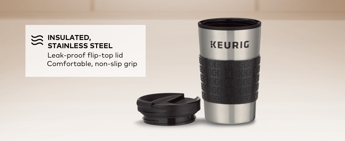 Keurig travel mug, mini travel mug, 12oz travel mug, keurig mug, keurig cup, k-cup pod mug
