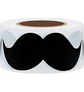 Hybsk 200pcs 8cm x 4cm Black Mustache Stickers Moustache Party Baby Shower Little Man Themed Part...