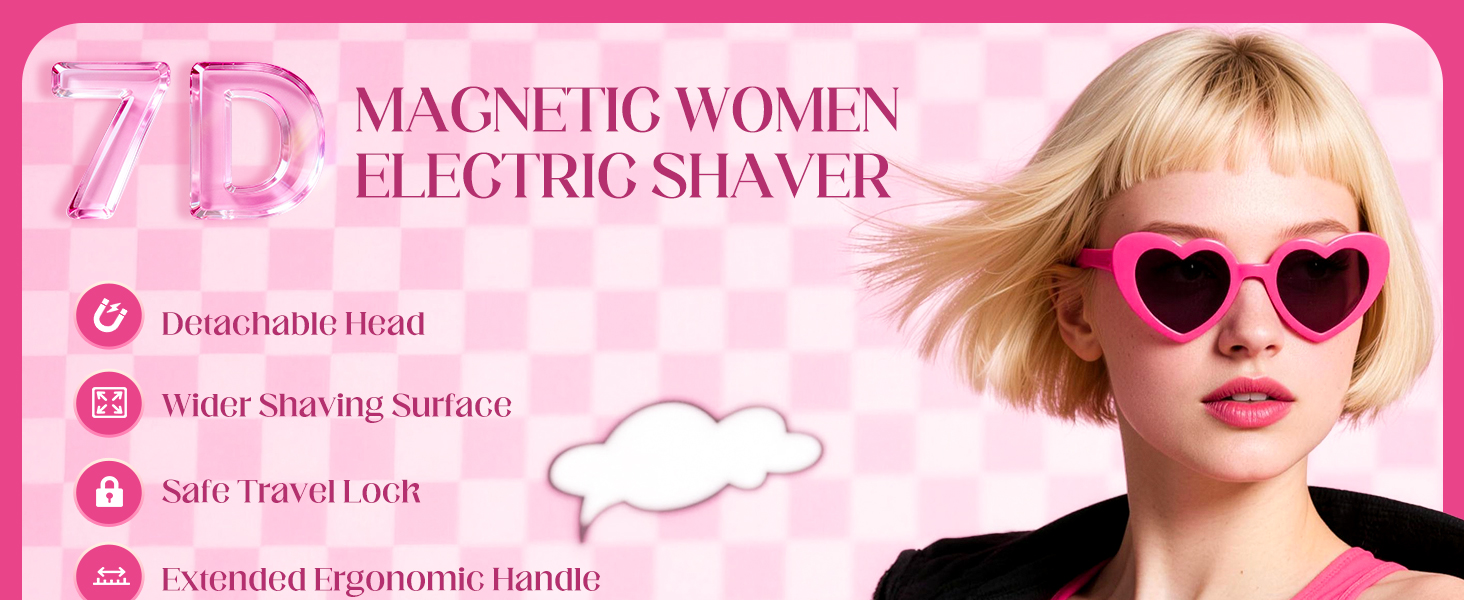7D magnetic women&amp;#39;s electric shaver for whole body