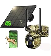 LIWAN Cellular Trail Camera, 4G LTE Game Cameras, 2K HD Trail Cam, 360° Live View Solar Trail Cam...