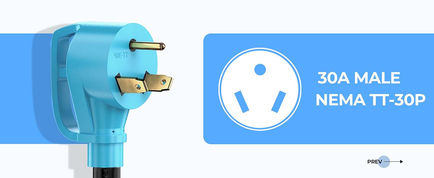 30A MALE NEMA TT-30P