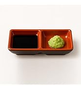 JapanBargain 2395, Japanese Style Soy Sauce Melamine Dishes Dipping Bowls, Red and Black Color, T...