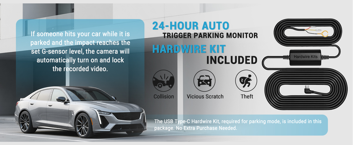 dash cam with hardwire kit